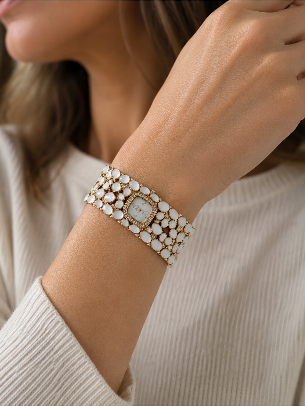 Rare Kenneth Jay Lane Vintage Luxury & Statement Watch Bracelet